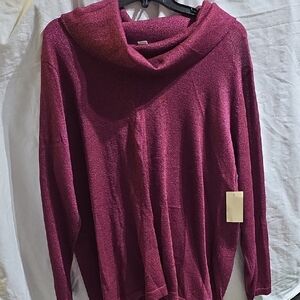 Coldwater Creek Cowl Neck Sweater - Rich Burgundy
